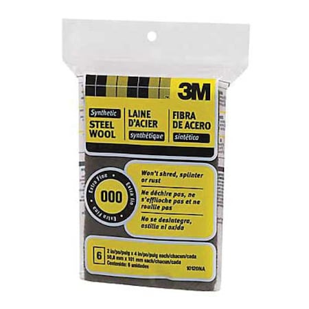 Sanding Wool Pad, Extra Fine, Gray, PK18 MPN:70070594885