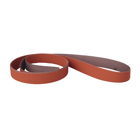 Sanding Belt, 3 in W, 132 in L, Ceramic Aluminum Oxide, P120 Grit, Orange MPN:707E 402