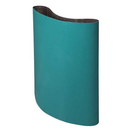 Sanding Belt, 37 in W, 60 in L, Coated, Zirconia Alumina, 120 Grit, Fine, 577F, Green MPN:7100027366