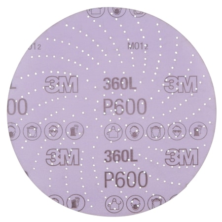 Hookit Clean Sanding Dsc 360L, 20804, 6in P600, 500/pk MPN:7100077625