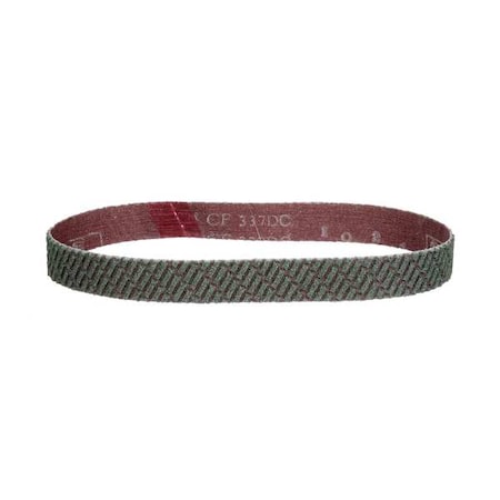 Sanding Belt, 1/2 in W, 24 in L, Coated, Aluminum Oxide, A160 Grit, Very Fine, 337DC, Gray MPN:7100090090