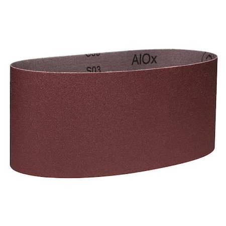 Sanding Belt, 4 in W, 21 3/4 in L, Coated, Aluminum Oxide, 80 Grit, Medium, 340D, Brown MPN:7100231080