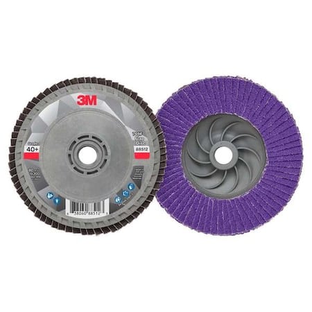 Flap Disc, 4 1/2 in Dia, 5/8 in Arbor MPN:7100242989