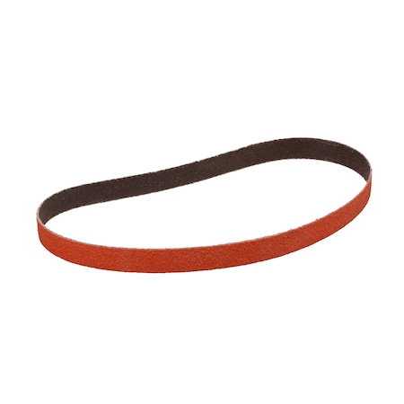Sanding Belt, 0.5 in W, 18 in L, Ceramic Aluminum Oxide, P120 Grit, Orange MPN:777F 925