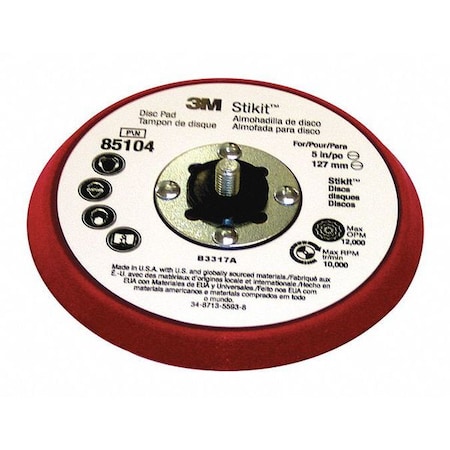 Low Profile Dsc Pad, Silver Face, Red Foam, 5inx3/8in, 10/pk MPN:85104