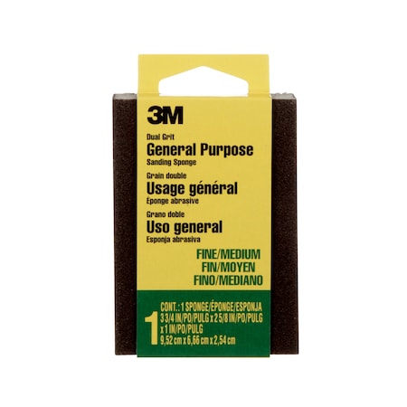 Sanding Sponge, Fine/Medium, 3 3/4