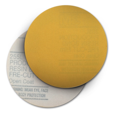 Gold Film Disc 255L, 5 in Dia, Aluminum Oxide, P240 Grit MPN:961