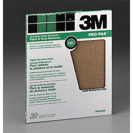 Sanding Sheet, 11x9 In, 120 G, AlO, PK250 MPN:99403NA-CC
