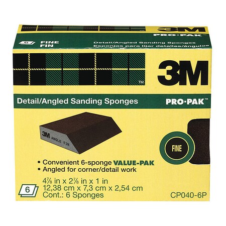 Angled Sanding Sponge CP040-6P, 2 7/8, PK4 MPN:CP040-6P