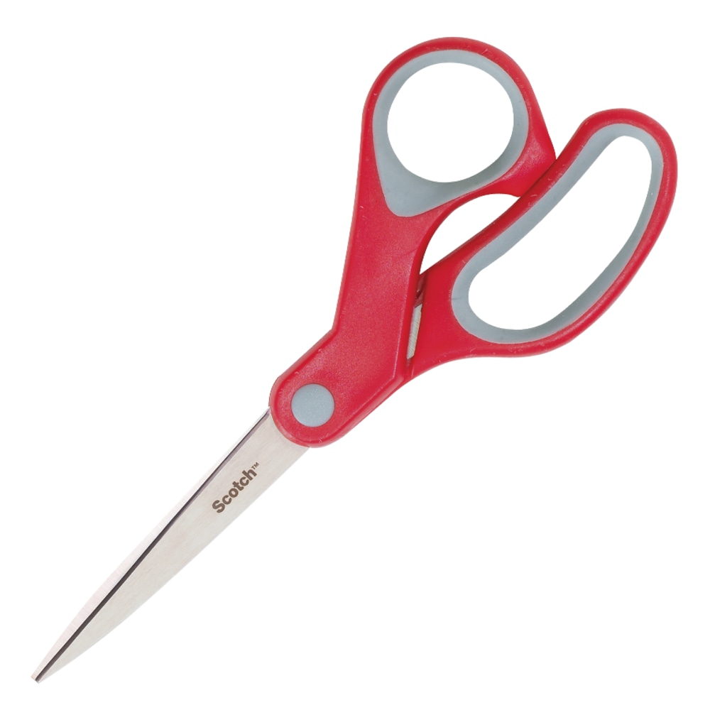 Scotch Multipurpose Scissors, 7in, Pointed, Gray/Red MPN:1427