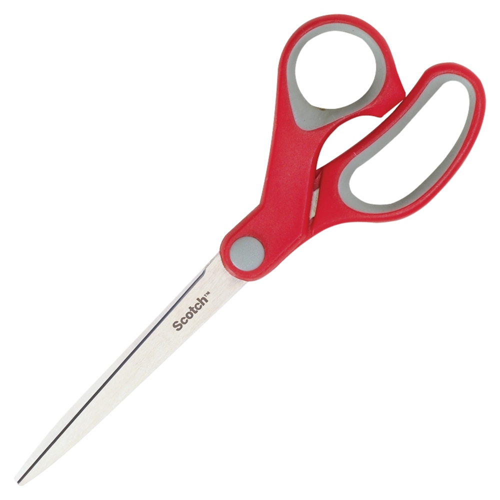 Scotch Multipurpose Scissors, 8in, Pointed, Gray/Red MPN:1428