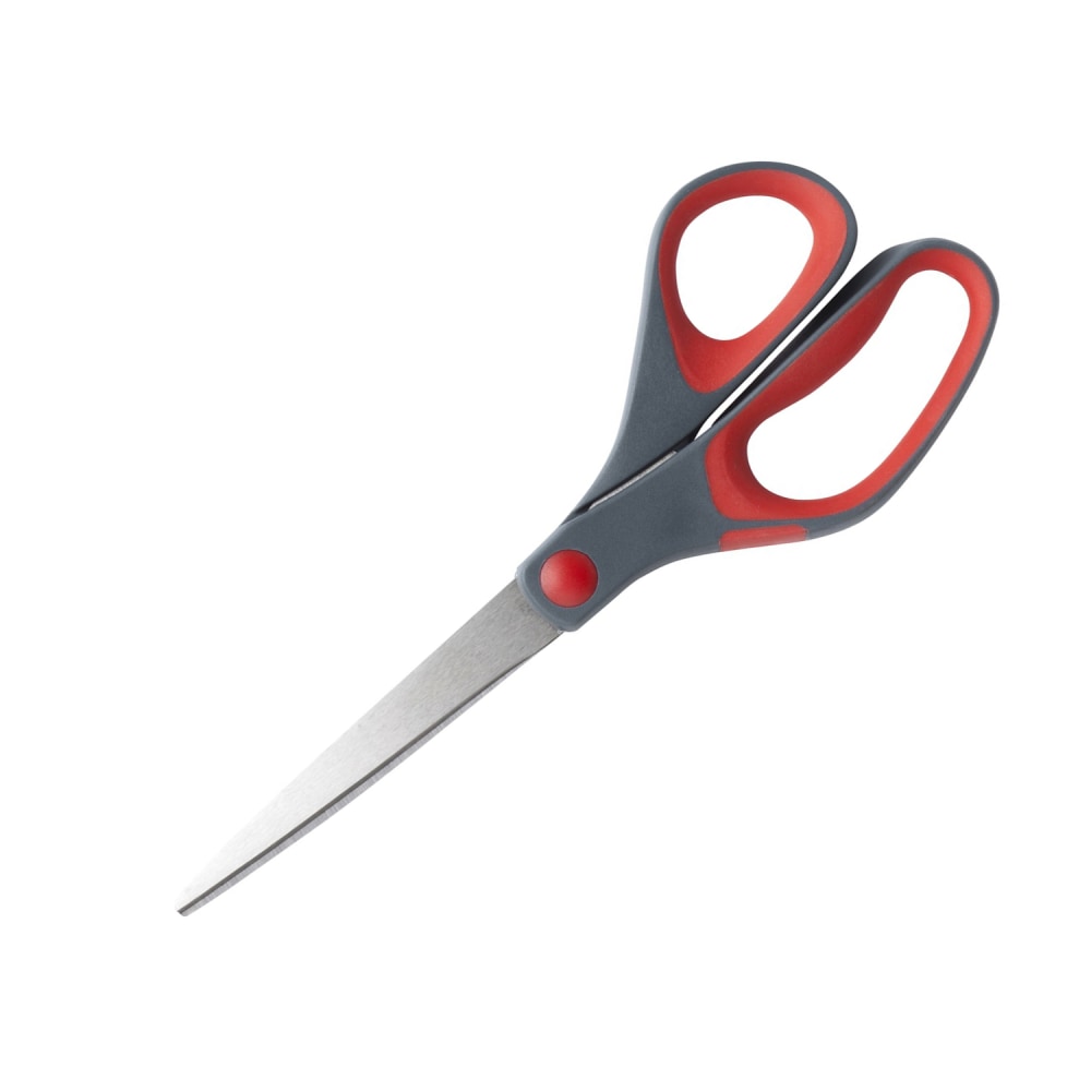 Scotch Precision Scissors, 8in, Pointed, Gray/Red MPN:1448