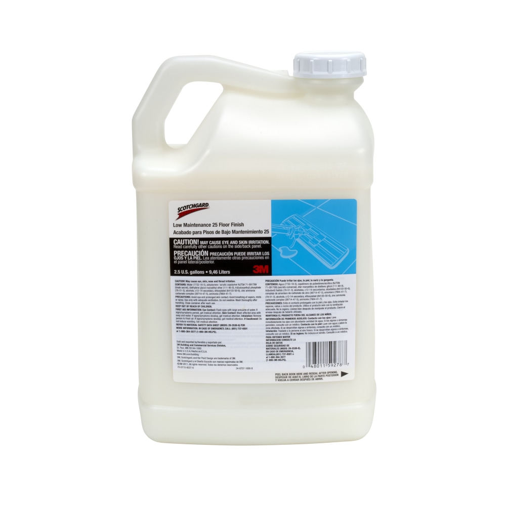 Scotchgard Low Maintenance Floor Finish, 2.5 Gallon, Case Of 2 Jugs MPN:59278