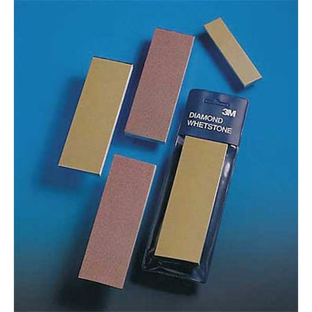 Single Grit Sharpening Stone, 6 in W, 2 in L, Diamond, M40 Grit, Yellow MPN:60980021467