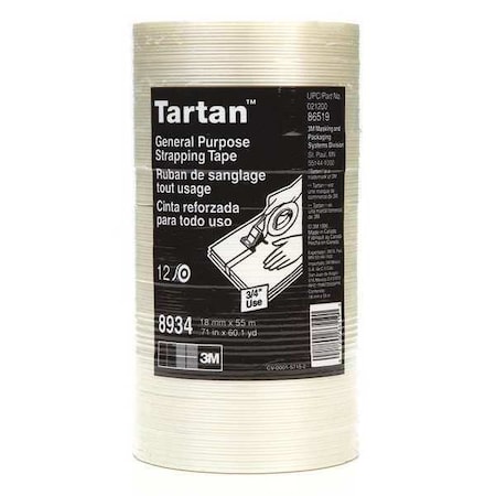 Filament Tape, 18mm x 55m, 4 mil, PK48 MPN:8934