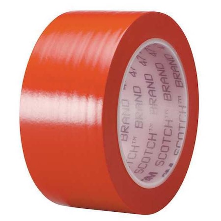 Floor Marking Tape, vinyl, No Legend, Red, 1 in W., 5.2 mil Thickness MPN:471