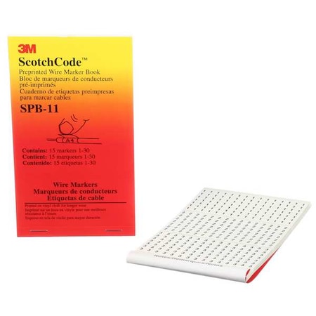 Wire Marker Book, Preprintd, Slf-Adhes, PK5, SPB-04 MPN:SPB-04