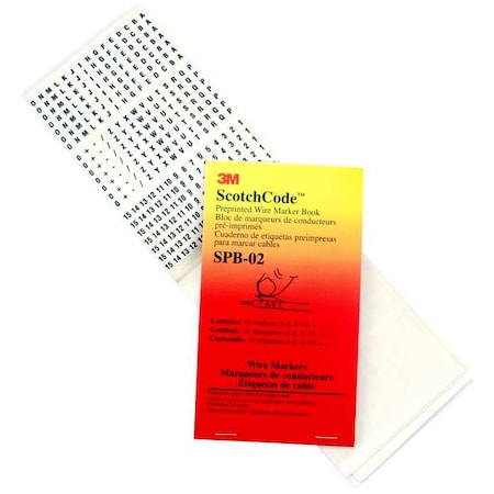 Wire Marker Book, Preprintd, Slf-Adhes, PK5, SPB-05 MPN:SPB-05