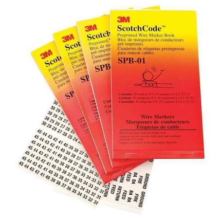 Wire Marker Book, Preprintd, Slf-Adhes, PK5, SPB-07 MPN:SPB-07