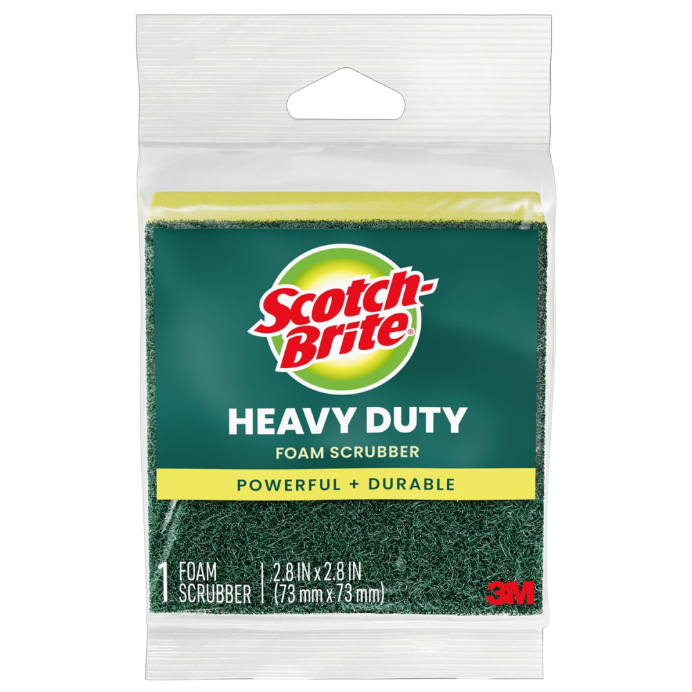 Scotch-Brite Heavy Duty Foam Scrubber, 1 Kitchen Foam Scrubber for Cleaning Around the Home, Bathroom and More MPN:HD1-UR