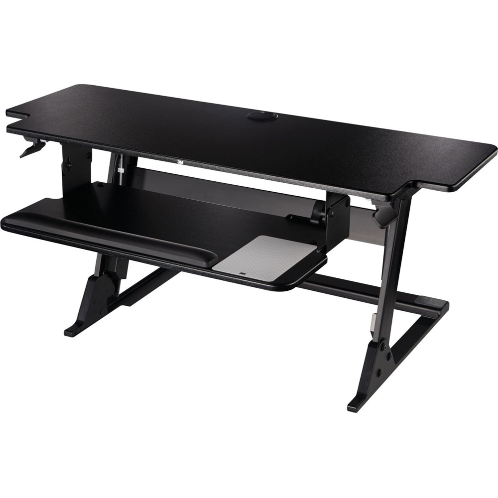 3M Precision Standing Desk - Up to 24in Screen Support - 45 lb Load Capacity - 6.20in x 42inx 23.20in Depth - Medium Density Fiberboard (MDF) - Black MPN:SD70B