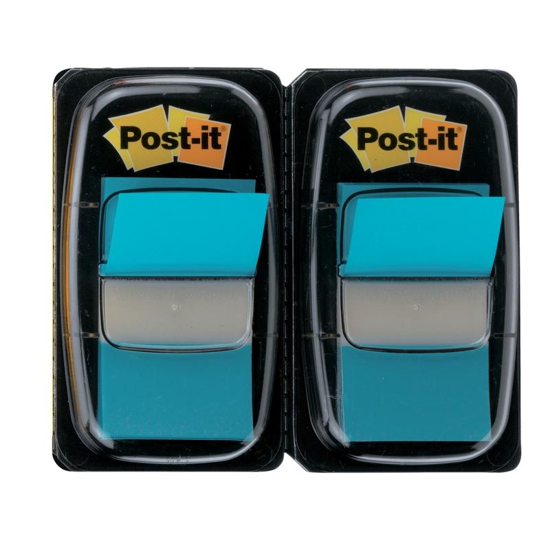 Post it Flags, 1in x 1 7/10in, Bright Blue, 50 Flags Per Pad, Pack Of 2 Pads MPN:680-BB2