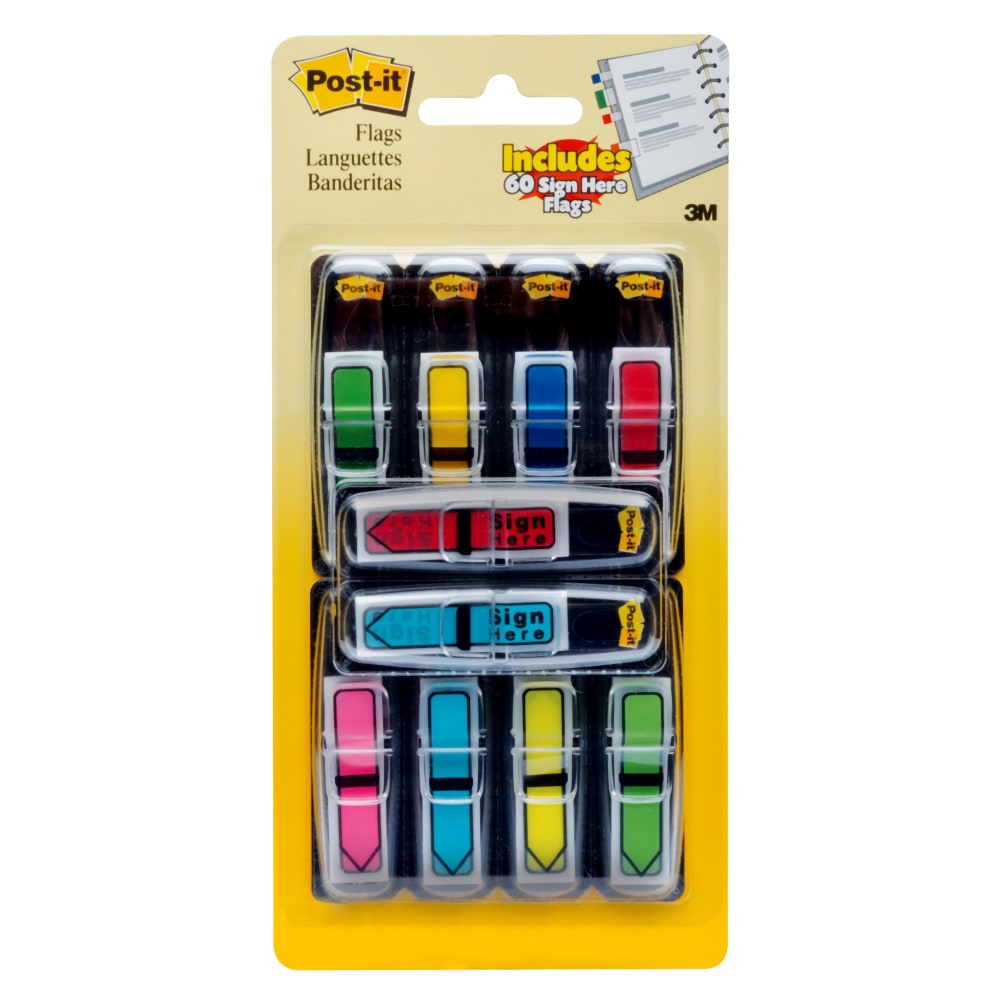 Post-it Notes Arrow Flags, 7/16in x 1-7/10in, Assorted Colors, 24 Flags Per Pad, Pack Of 10 Pads MPN:684-VAD2