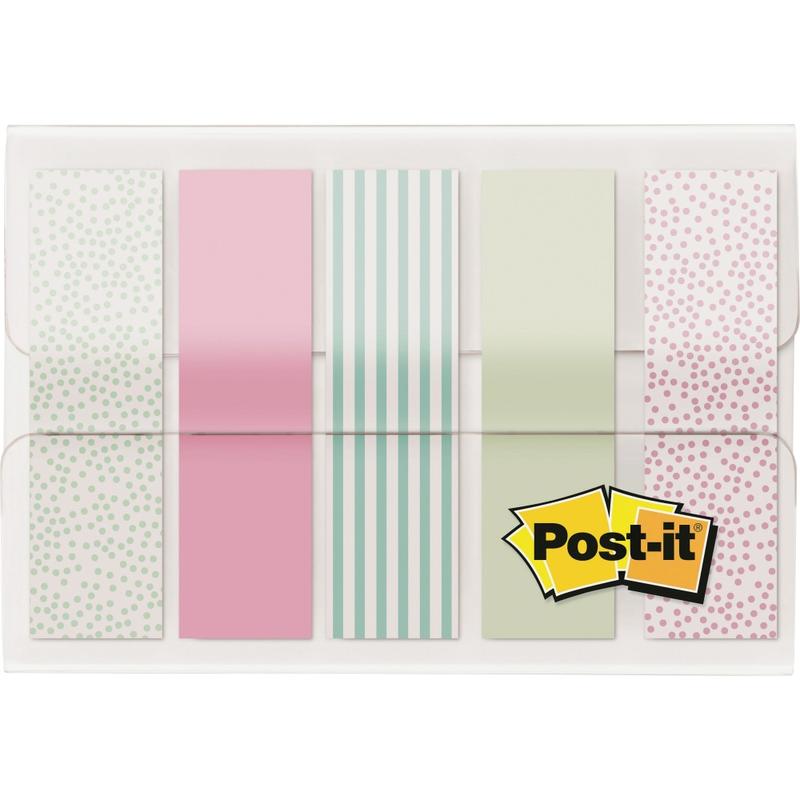 Post-it Pastel Color Flags - 100 x Assorted Pastel - 20 Sheets per Pad - Assorted Pastel - Self-adhesive, Sticky, Removable, Writable - 100 / Pack (Min Order Qty 11) MPN:684GRDNT