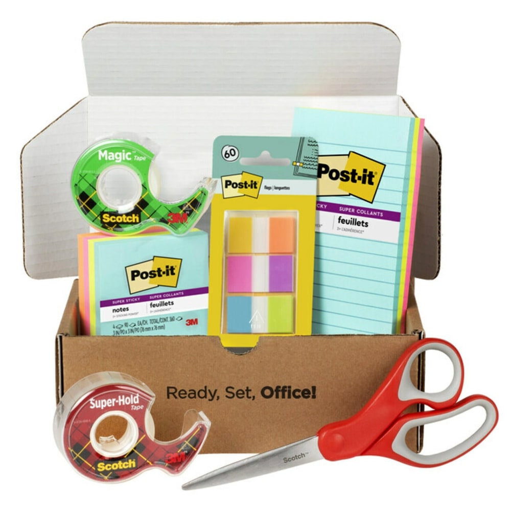 Post-it and Scotch Brand Essentials Pack, 7 Pads of Assorted Super Sticky Notes - ANYWHERE-SIOC MPN:ANYWHERE-SIOC