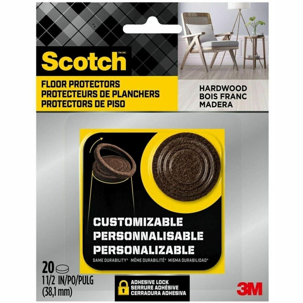 Scotch Custom-Fit Felt Pads - Brown - 1Each MPN:SP882NA
