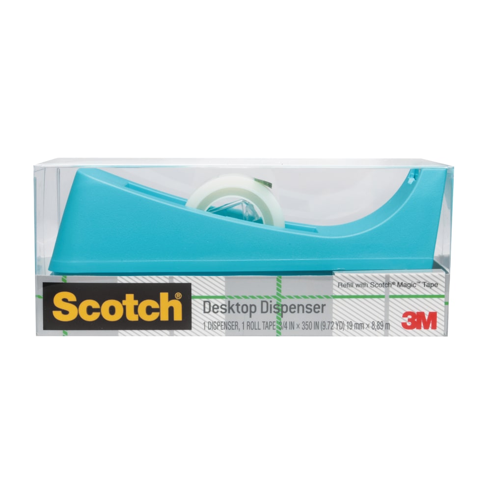Scotch Tape Dispenser, White, .75 in x 350 in, Roll of tape included MPN:C-38-MX