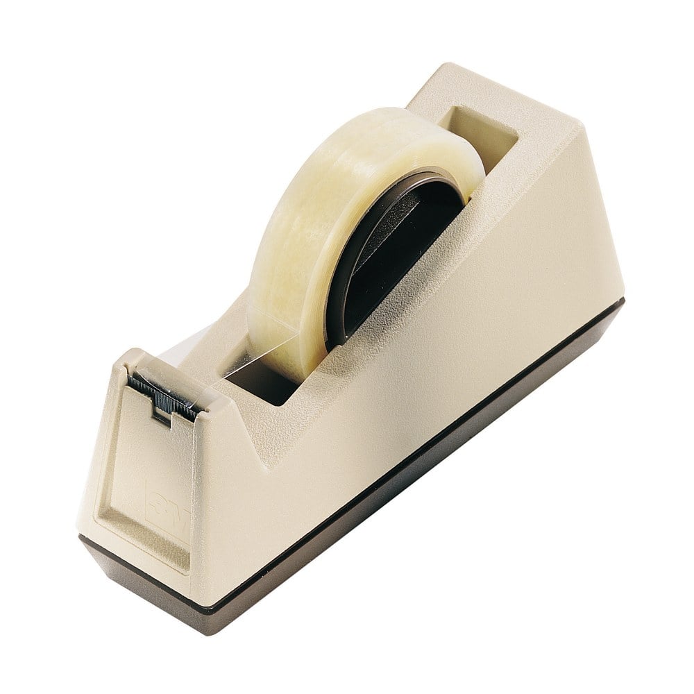 Scotch Desktop Tape Dispenser, 1 Dispenser, 3 in. Core, Beige, School Supplies and College Essentials for Students and Teachers MPN:C25