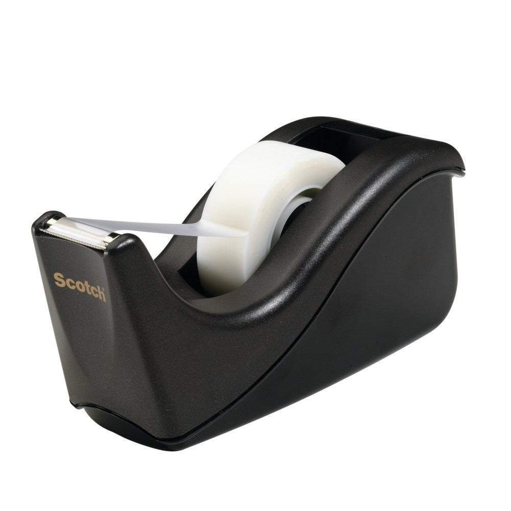 Scotch Desktop Tape Dispenser, 1 Dispenser, 1 in. Core, Black, Home Office Supplies and School Supplies for College and Classrooms MPN:C60BKOD