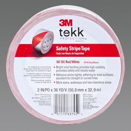 3M Safety Stripe Tape Rd/Wht 2