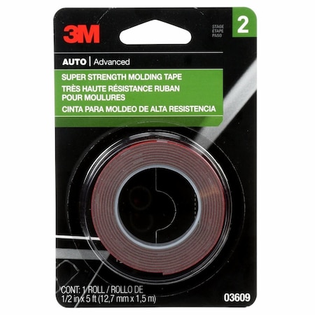 0.5 in W x 5 ft L, Red, 24 PK MPN:03609