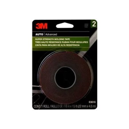 Molding Tape, Black, 15 ft L, Foam MPN:03616