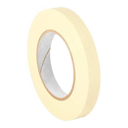 Masking Tape, 3/4 in W x 120 yd L, 4.4 mil Thick, Tan, Rubber Adhesive, 48 PK MPN:201+