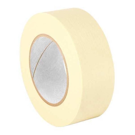 Masking Tape, 2 in W x 120 yd L, 4.4 mil Thick, Tan, Rubber Adhesive, 18 PK MPN:201+