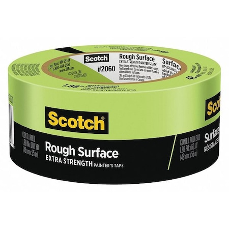 Painter's Tape, 48 mm W x 55 m L, 15 mil Thick, Green, Rubber Adhesive, 24 PK MPN:2060