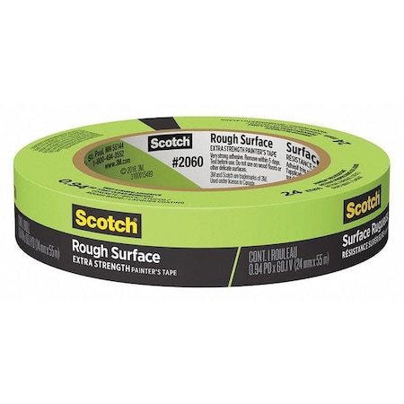 Painter's Tape, 24 mm W x 55 m L, 15 mil Thick, Green, Rubber Adhesive, 36 PK MPN:2060