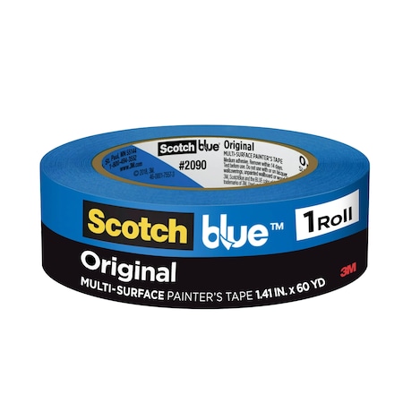 Painter's Tape, 1 7/16 in W x 60 yd L, 5.4 mil Thick, Blue, Scotch Blue 2090, 1 EA MPN:2090