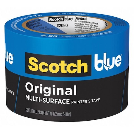 Painter's Tape, 72 mm W x 55 m L, 5.4 mil Thick, Blue, Acrylic Adhesive MPN:2090-72NC