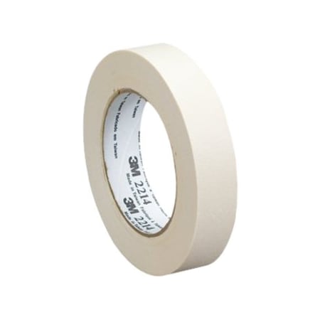 Masking Tape, 0.94 in W x 55m L, 5.4 mil Thick, Tan, Epoxy Adhesive, 24 PK MPN:2214