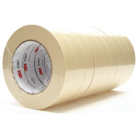 Masking Tape, 24 mm W x 55 m L, 5.2 mil Thick, Tan, Rubber Adhesive, 36 PK MPN:2307