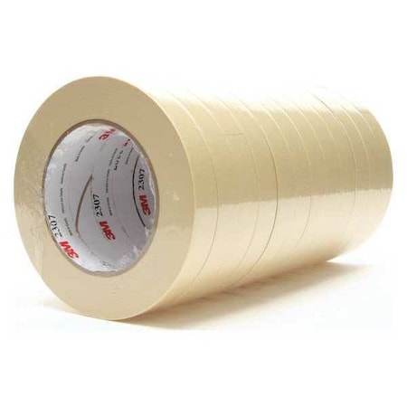 Masking Tape, 18 mm W x 55 m L, 5.2 mil Thick, Tan, Rubber Adhesive, 48 PK MPN:2307