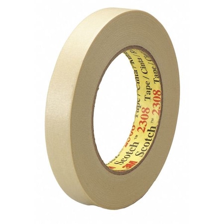 Painter's Tape, 48 mm W x 55 m L, 5.3 mil Thick, Tan, Rubber Adhesive, 24 PK MPN:2308