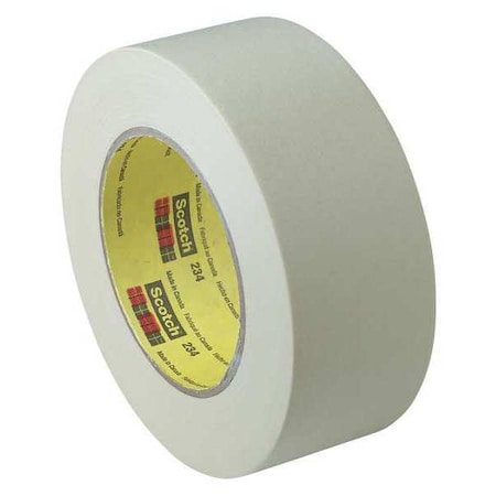 Masking Tape, 24 mm W x 55 m L, 5.9 mil Thick, Tan, Rubber Adhesive, 36 PK MPN:234