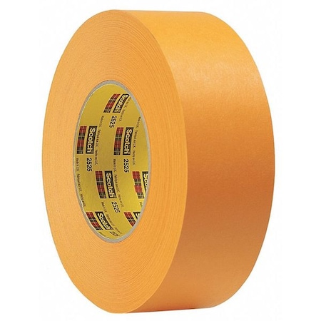 Masking Tape, 72 mm W x 55 m L, 5.9 mil Thick, Tan, Rubber Adhesive, 12 PK MPN:234