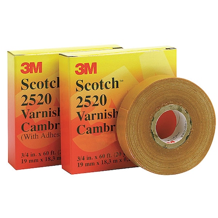 Electrical Tape, Yellow, 36 yd L, 1 in W MPN:2520-1X36YD