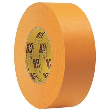 Painter's Tape, 45/64 in W x 60 yd L, 9.5 mil Thick, Orange, Rubber Adhesive, 48 PK MPN:2525
